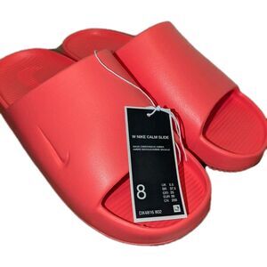 Woman's Chunky Slip On Sandals Nike Calm Slide - NWT Size 8 Magic Ember